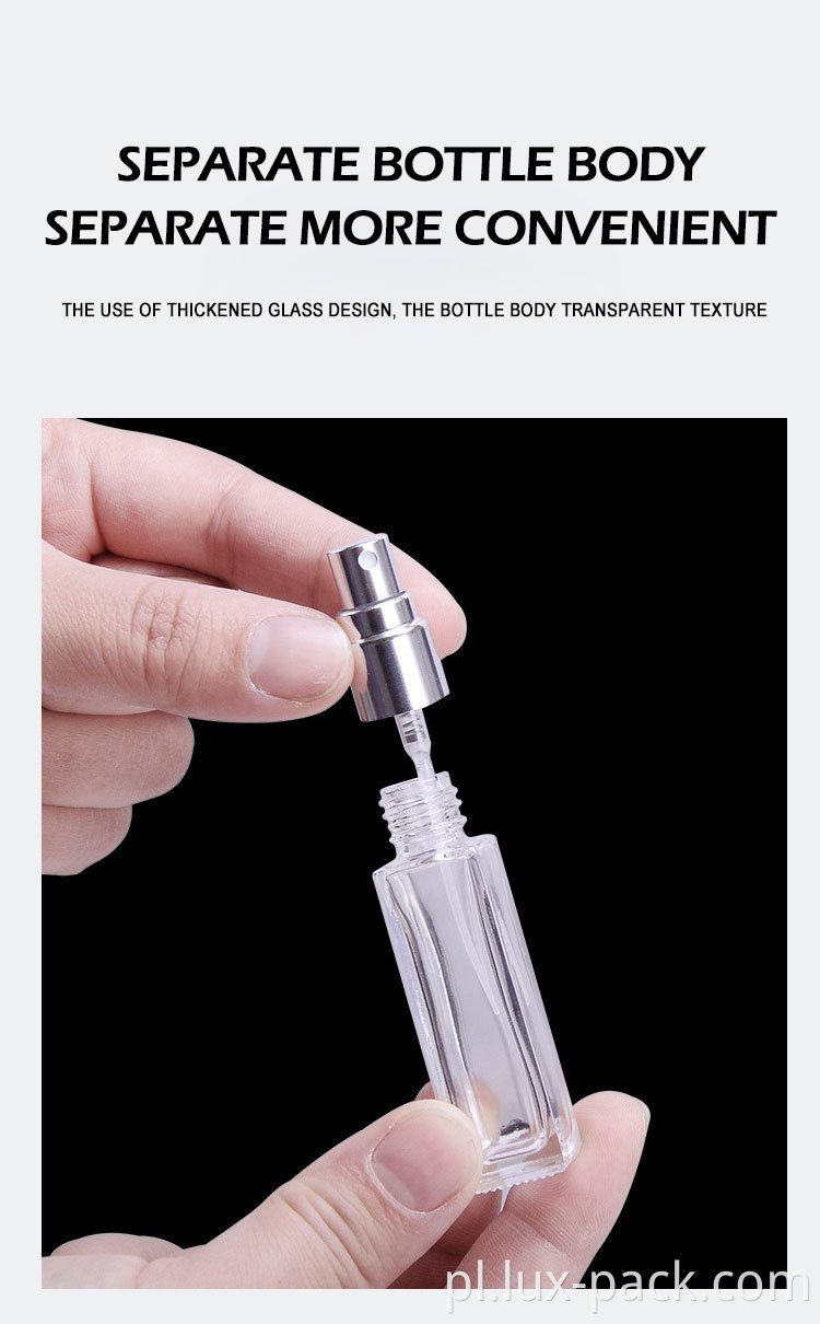 Pusty 1,5 ml 2 ml 2,5 ml przezroczysty mini atomizer mgła fiolka próbka szklana butelka perfum